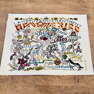 CatStudio Embroidered New Mexico Enchantment Placemat Table Linens Cotton